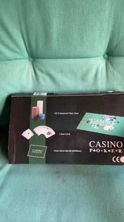 Casino poker traveller set in etui, Hobby en Vrije tijd, Gezelschapsspellen | Kaartspellen, Vijf spelers of meer, Ophalen of Verzenden