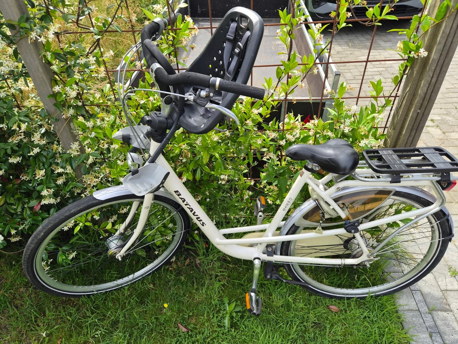 Damesfiets met kinderzitje, Ophalen, Gebruikt, Overige merken