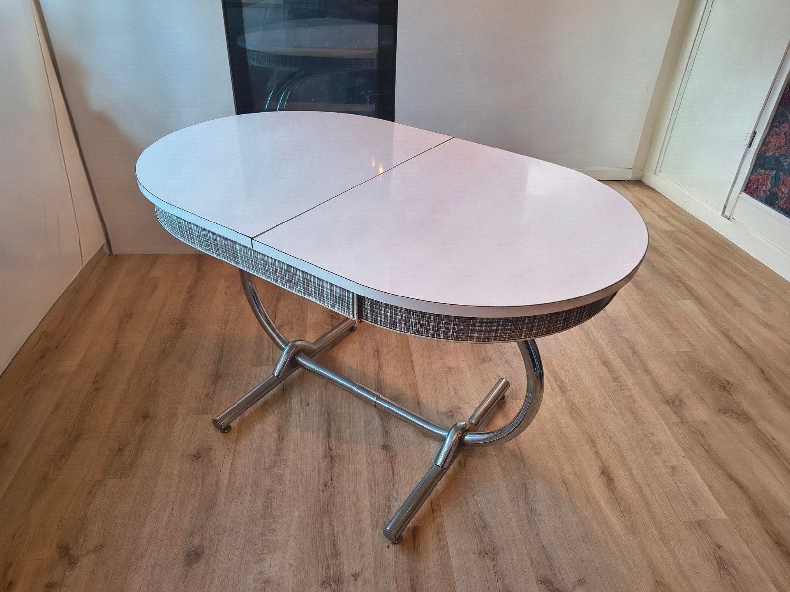 Vintage uitschuifbare Formica tafel Art Deco, Antiek en Kunst, Ophalen