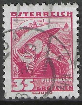 Oostenrijk 1934/1935 - Yvert 452 - Regionale kledij (ST), Verzenden, Gestempeld