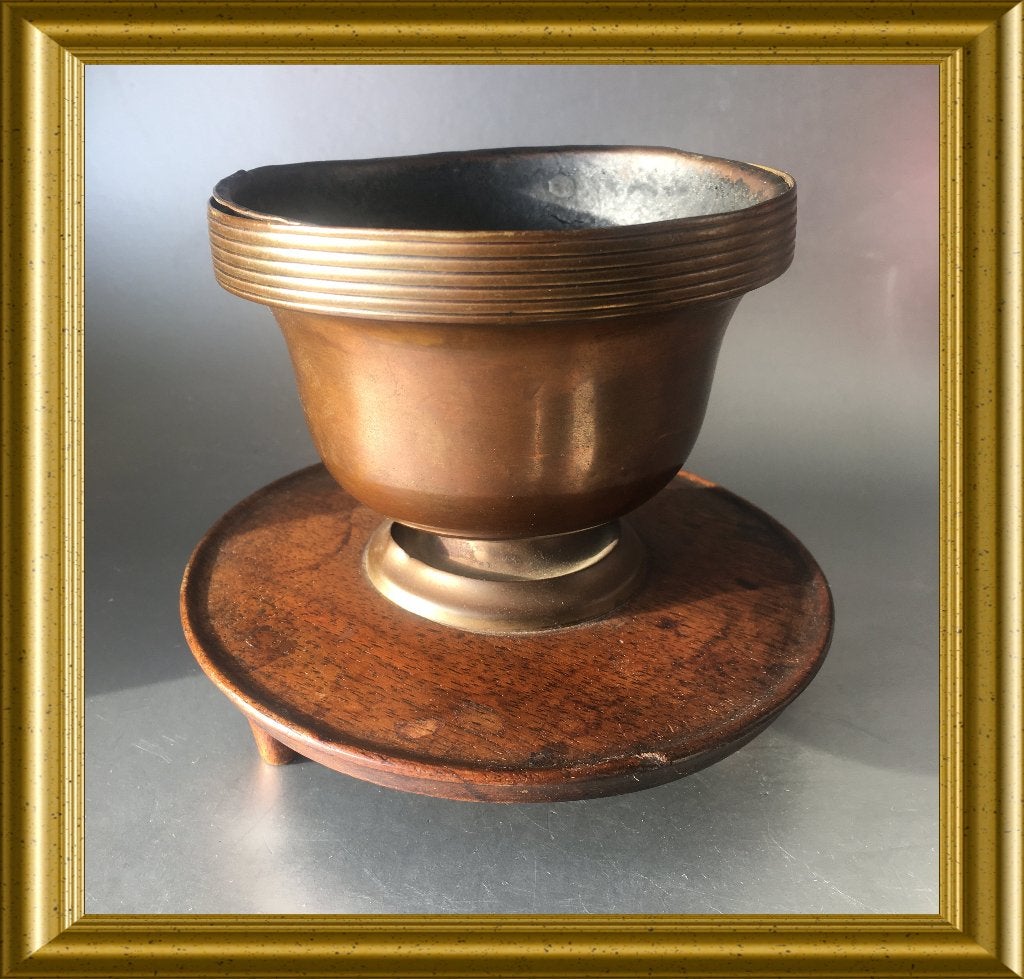 Antiek koperen pijpcomfoor, Antiek en Kunst, Curiosa en Brocante, Ophalen of Verzenden