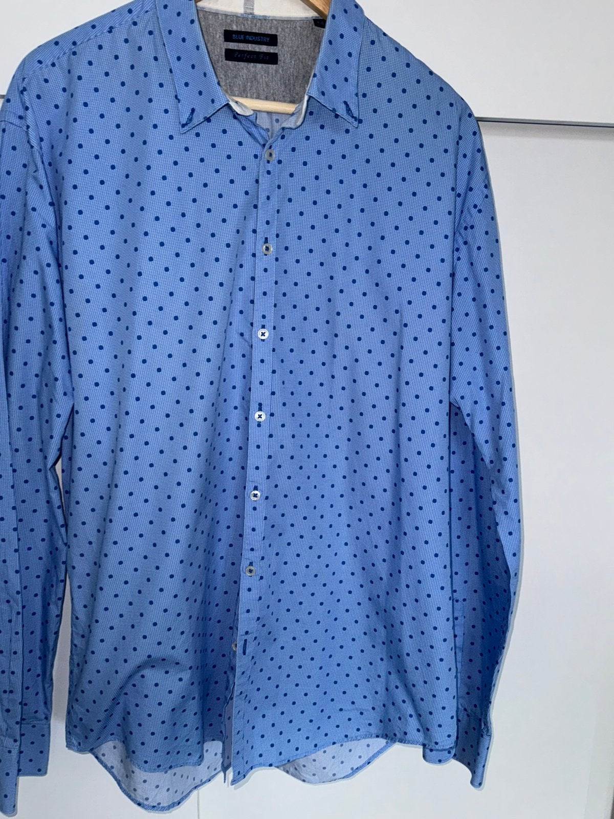 Blue industry heren blouse overhemd, Kleding | Heren, Overhemden, Ophalen of Verzenden, Zo goed als nieuw, Blauw, Overige halswijdtes