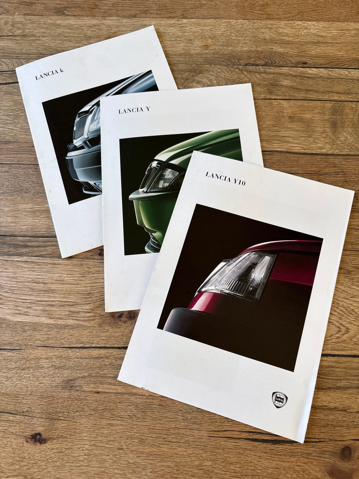 Lancia K, Y, Y10 brochures - Set van 3, Ophalen of Verzenden, Gelezen, Overige merken