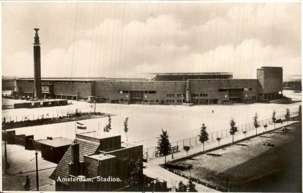 Amsterdam - Stadion - Stadion, Ophalen of Verzenden, 1920 tot 1940, Ongelopen, Noord-Holland