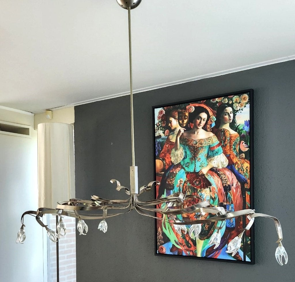 Harco Loor "Guirlande Ovaal" Design Hanglamp blikvanger, Ophalen, Zo goed als nieuw, Glas, G4
