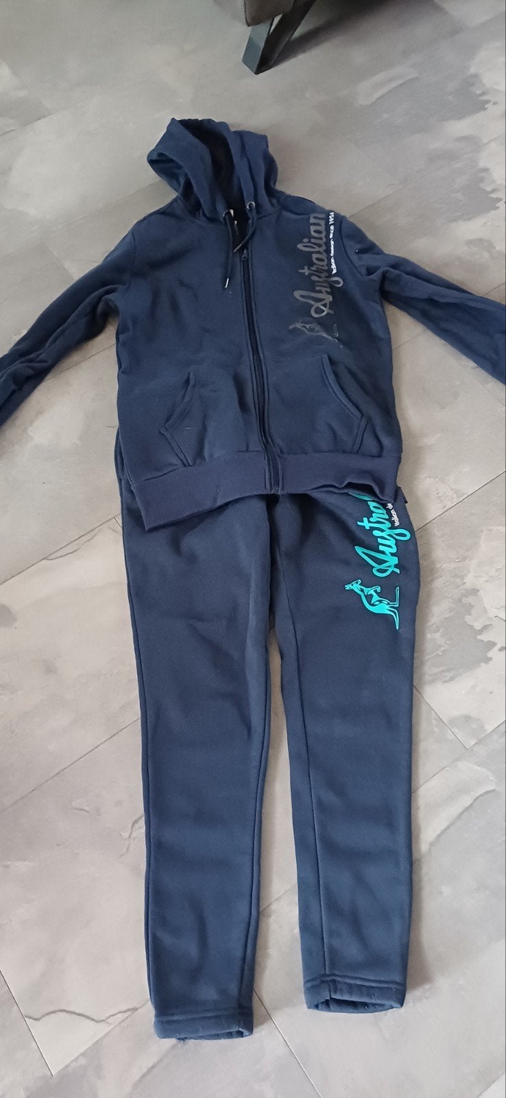 Tka blauw jogging pak van australian maat s taille 36 cm, Blauw, Ophalen of Verzenden, Zo goed als nieuw, Maat 36 (S)