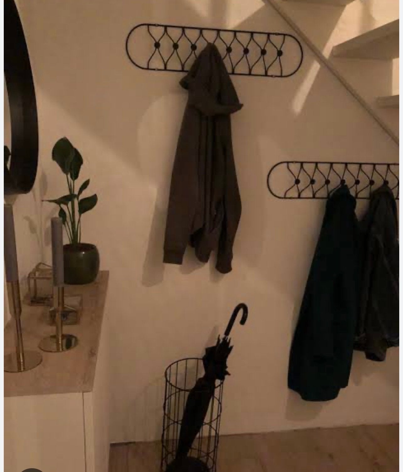 Zwarte metalen wandkapstok Sostrene Grene - Nieuw, Nieuw, Minder dan 100 cm, Metaal, Ophalen