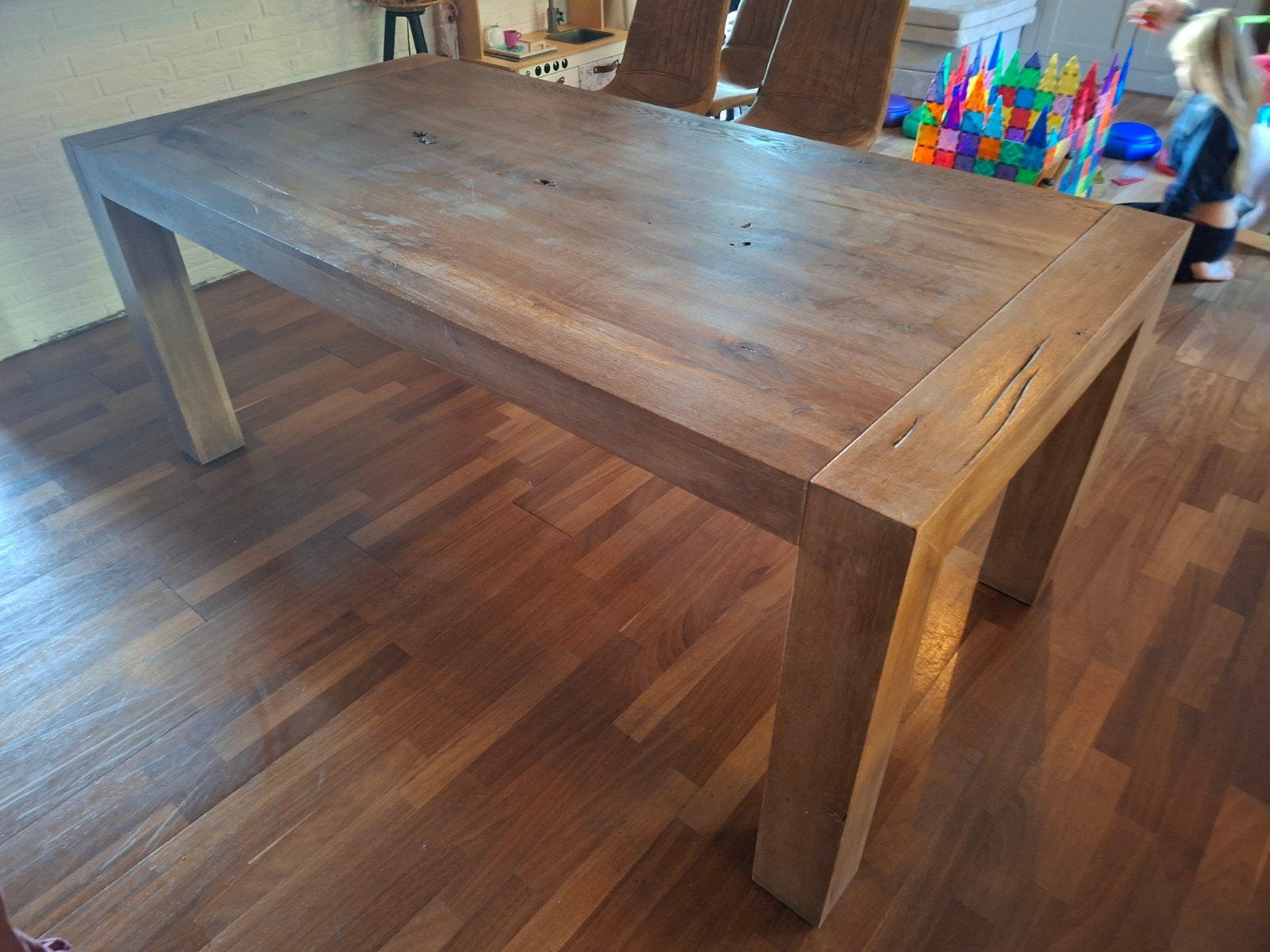 Teakhouten eettafel van Pronto Wonen, Ophalen, Gebruikt, Teakhout, 50 tot 100 cm