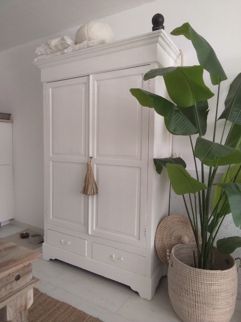 Mooie witte notaris-kast., Ophalen, Gebruikt, 100 tot 150 cm, 200 cm of meer