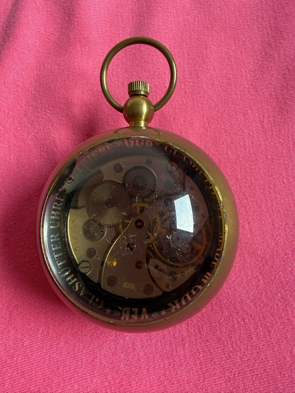 Antieke Glashütte VEB GUB Zakhorloge/Tafelklok - Goede Staat, Ophalen