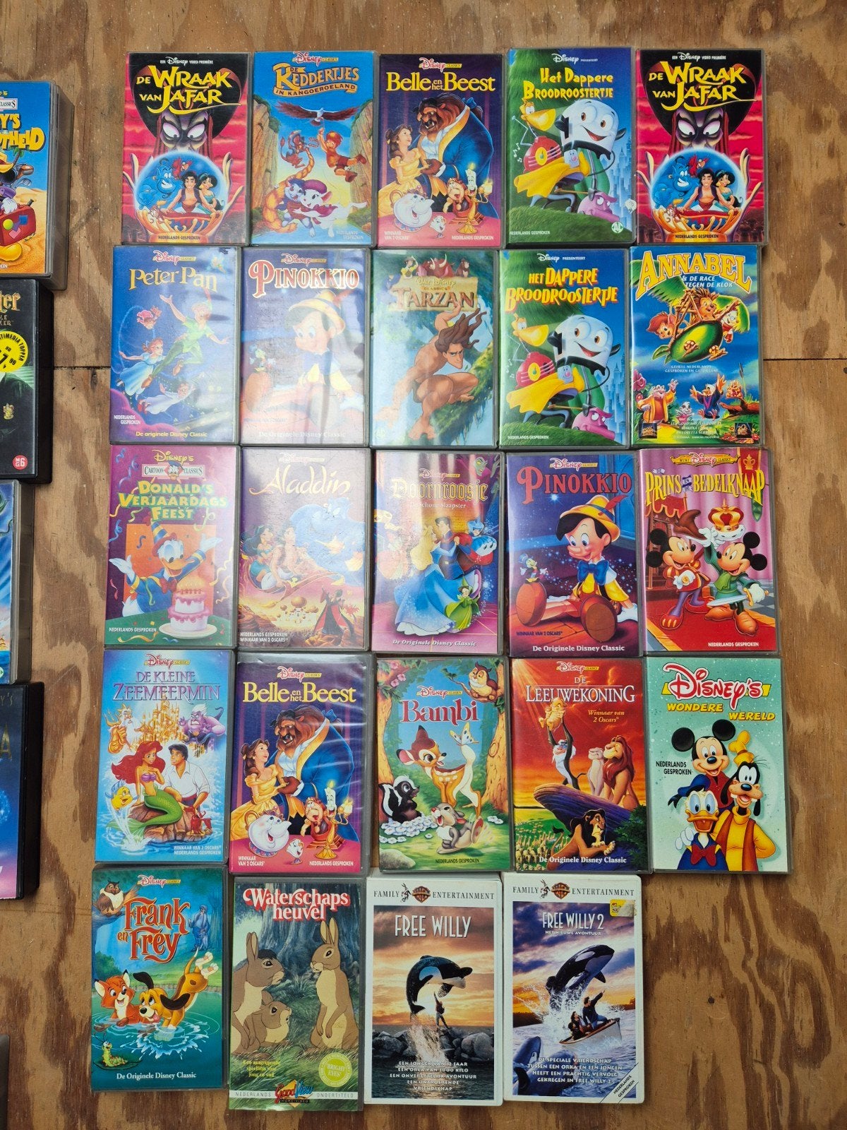 64 videobanden, meeste disney, Ophalen, Film- of Tv-bewerking