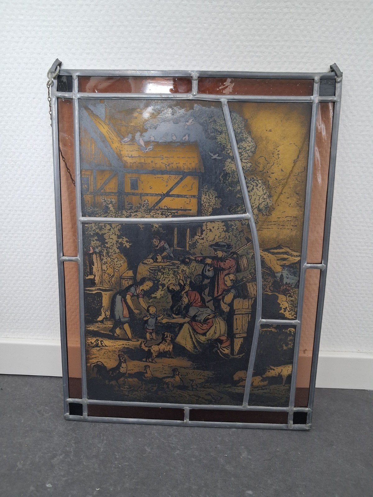 Glas in lood raamhanger, Antiek en Kunst, Ophalen of Verzenden