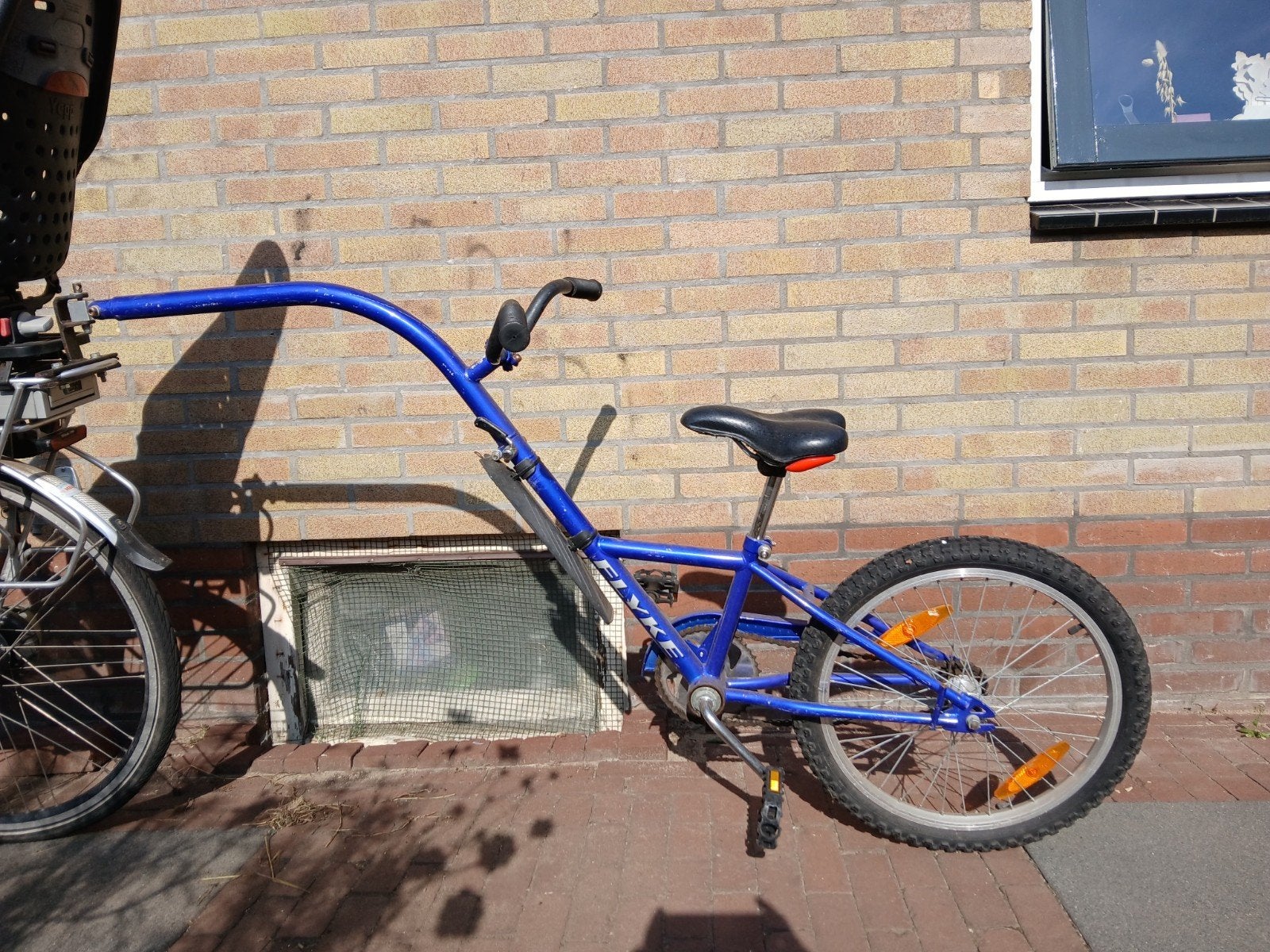 Aanhangfiets voor kinderen - Blauw, Ophalen, Gebruikt, Aanhangfiets, Flyke