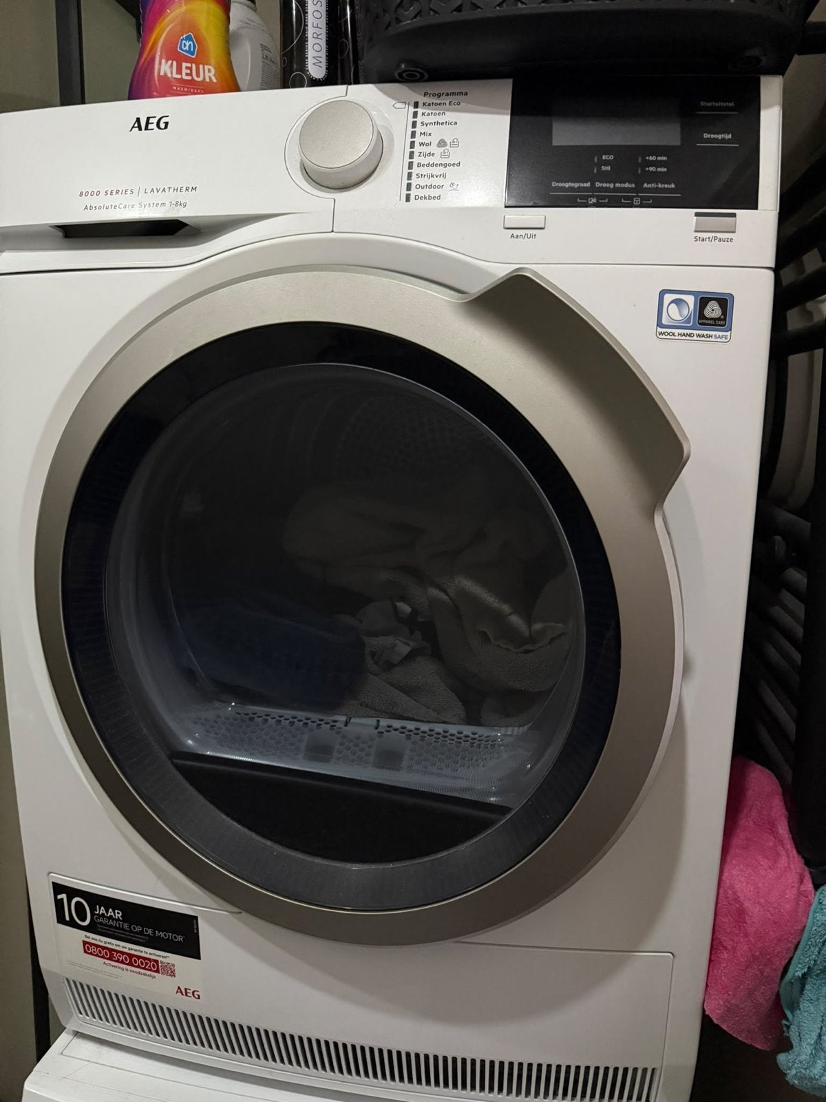 AEG Lavatherm 8000 Series Droger, Ophalen, 8 tot 10 kg, Zo goed als nieuw, Voorlader