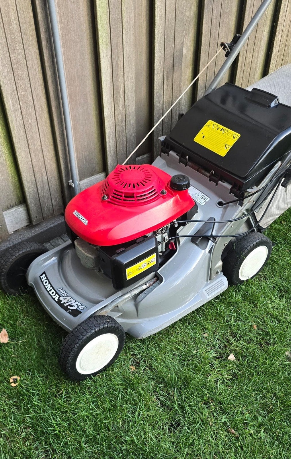 Honda HRB 475C benzine grasmaaier, Tuin en Terras, Grasmaaiers, Ophalen, Cirkelmaaier, Honda, Gebruikt