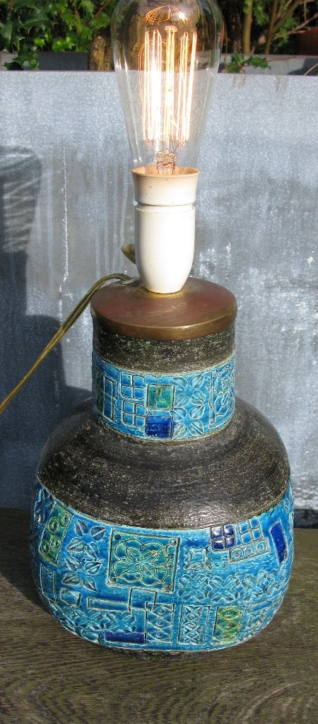 LAMP/VAAS BITOSSI RIMINI BLU DESIGN ALDO LONDI  1960, 26 cm, Ophalen of Verzenden, Handgemaakt, Lamp