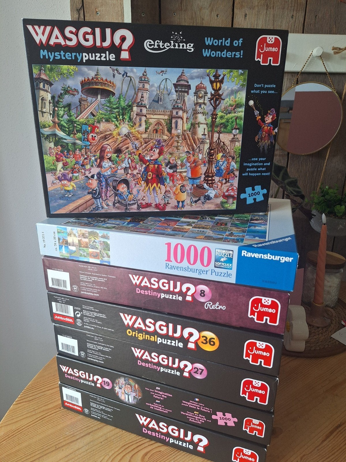 Div. Wasgij Puzzels enz, Hobby en Vrije tijd, Denksport en Puzzels, Ophalen of Verzenden, 500 t/m 1500 stukjes, Zo goed als nieuw