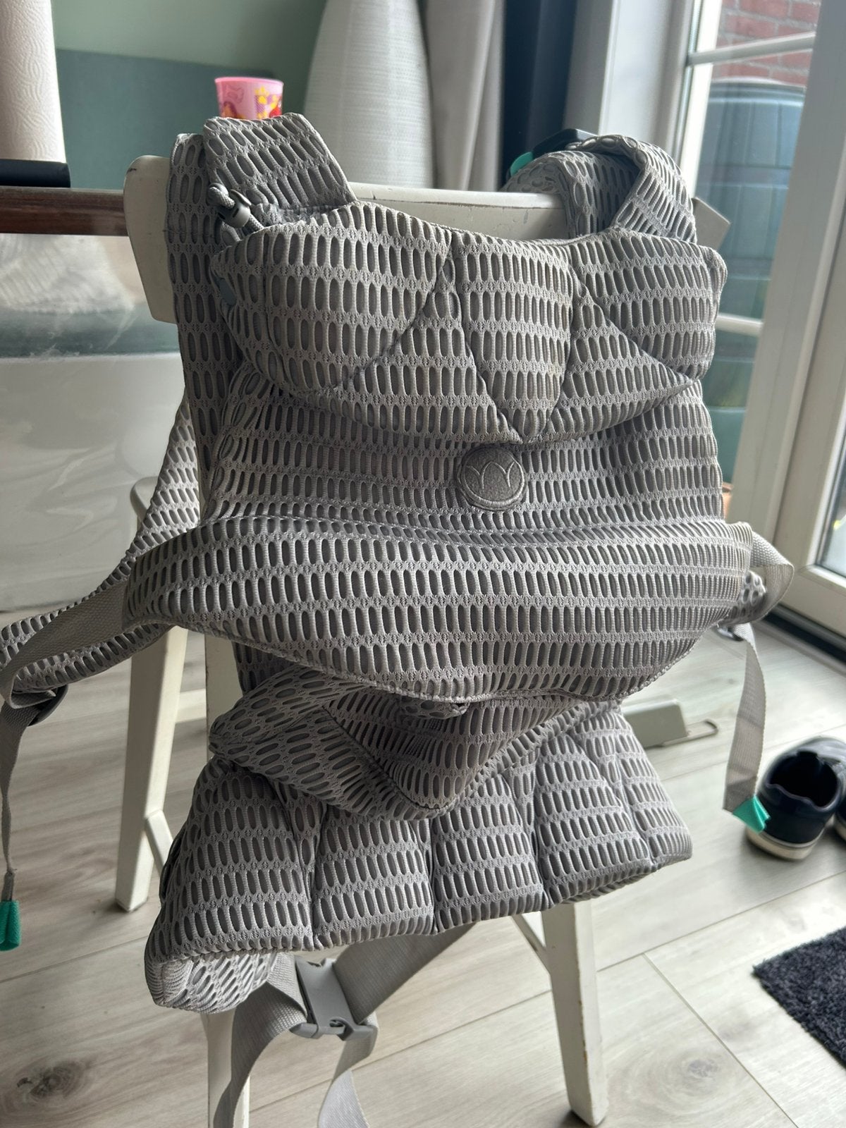 Najell rise draagzak - zilver/grijs, Kinderen en Baby's, Babydragers en Draagdoeken, Zo goed als nieuw, Buik, Draagzak, Ophalen