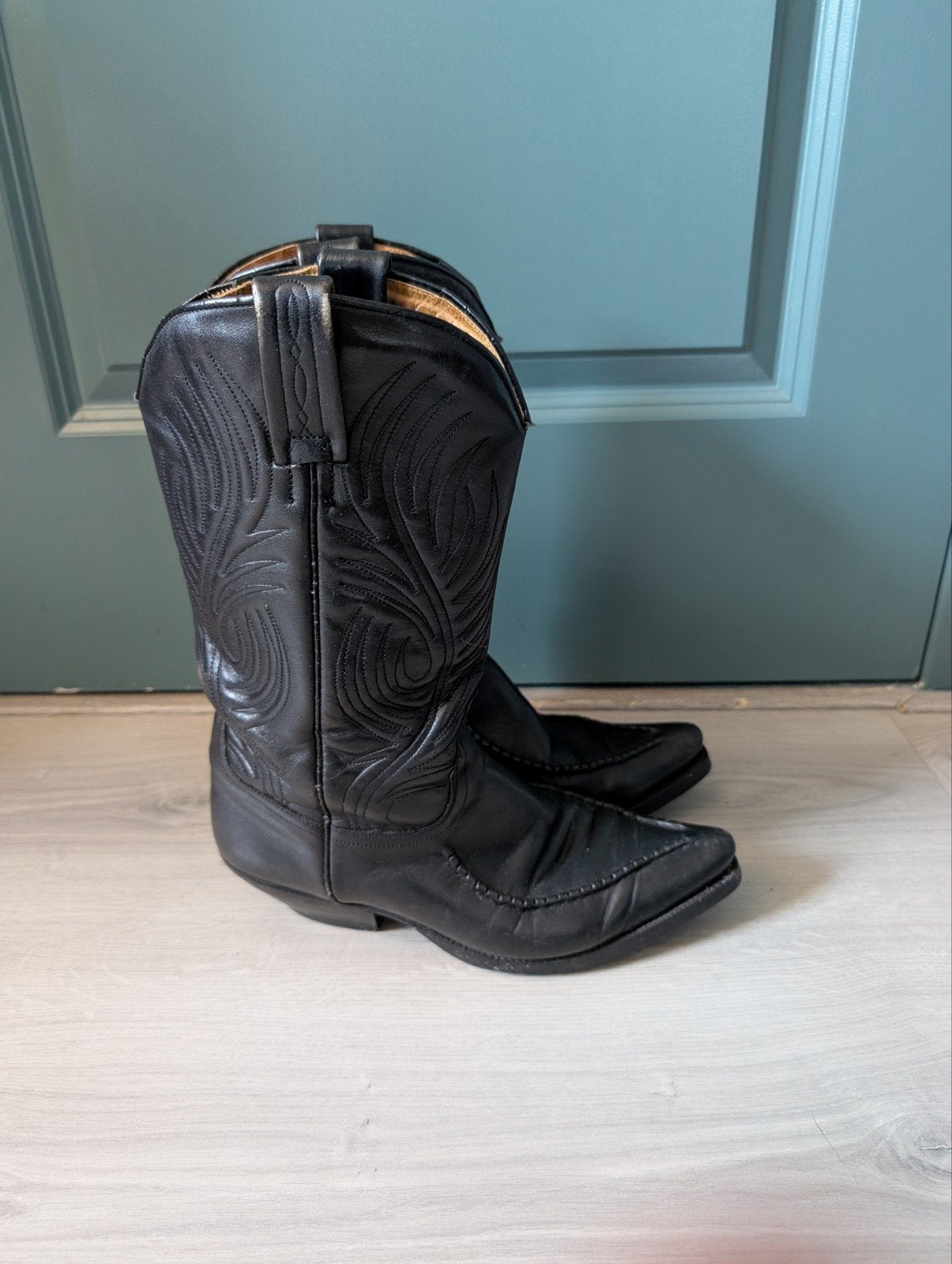 Tony Mora Zwarte Western Leren Laarzen - Maat 41, Kleding | Heren, Ophalen of Verzenden, Zo goed als nieuw, Zwart