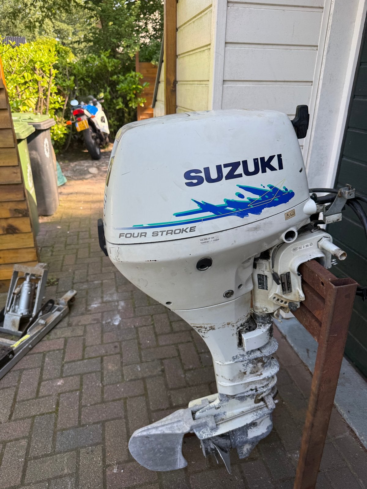 Suzuki 15pk 4-takt buitenboordmotor met toebehoren, Ophalen, Gebruikt