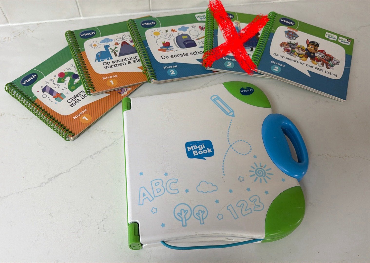 Interactief MagiBook van Vtech met 5 boekjes, Ophalen of Verzenden, Gebruikt, 4 tot 6 jaar
