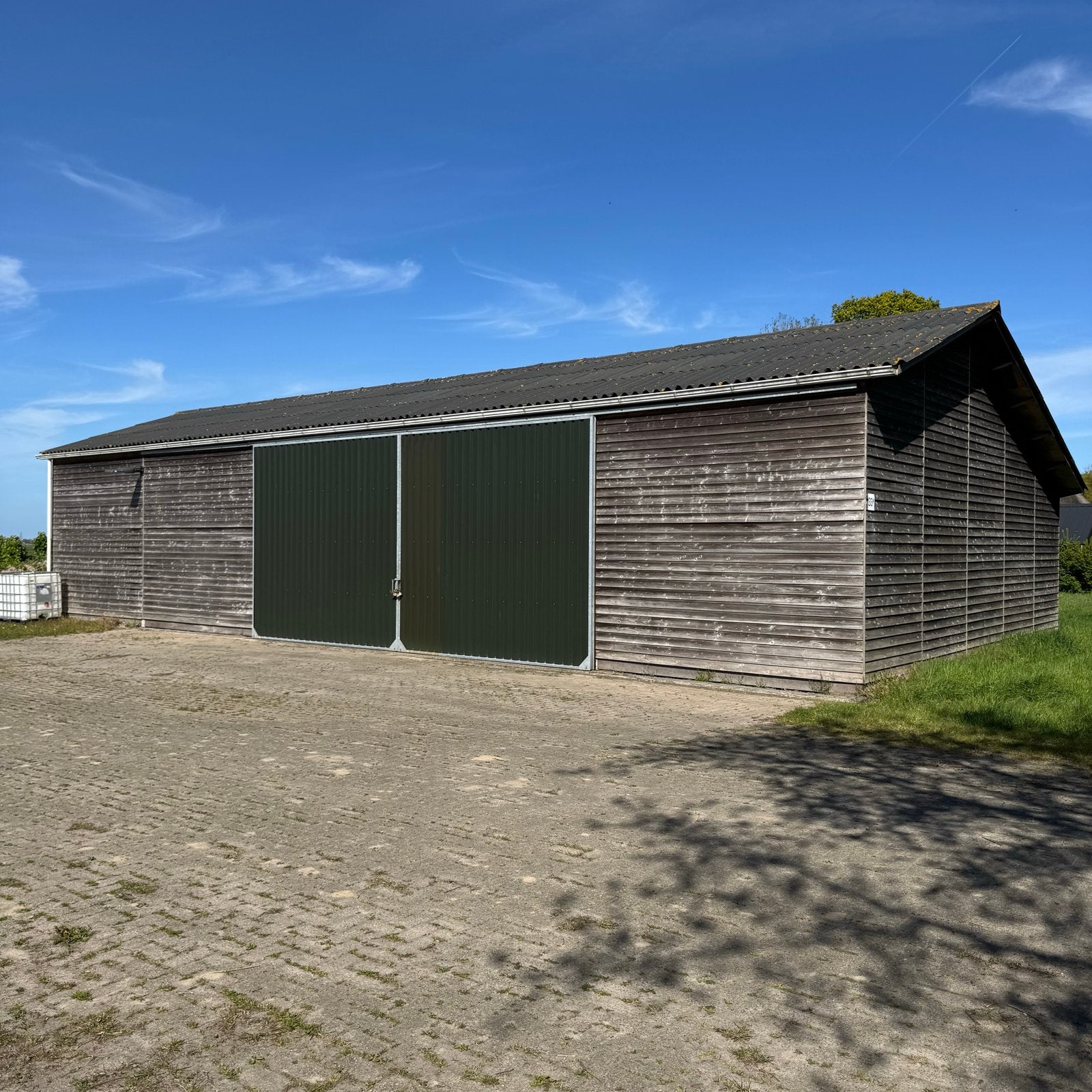 Te koop, Houten Loods. 20x10x6m. Demontabel, Ophalen