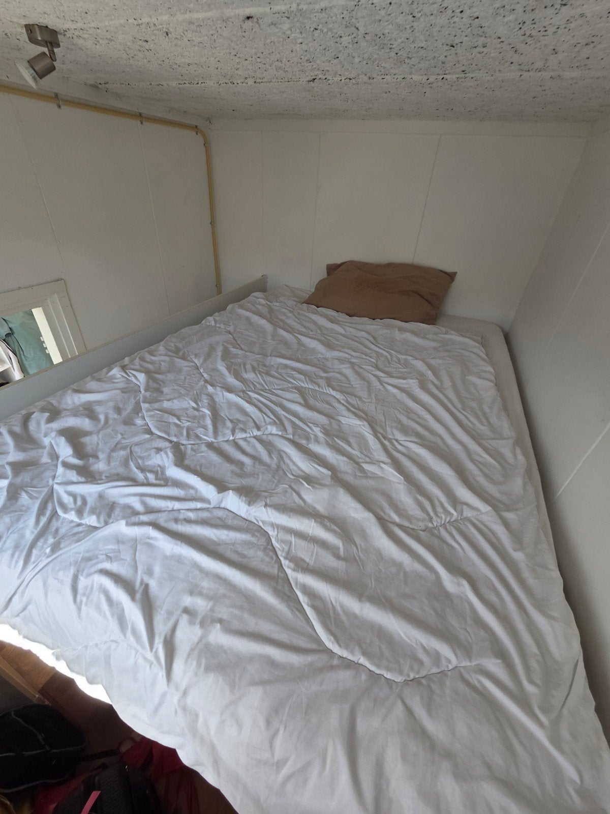 Wit dekbed - Eenpersoons, Huis en Inrichting, Ophalen, Gebruikt, Eenpersoons, Wit