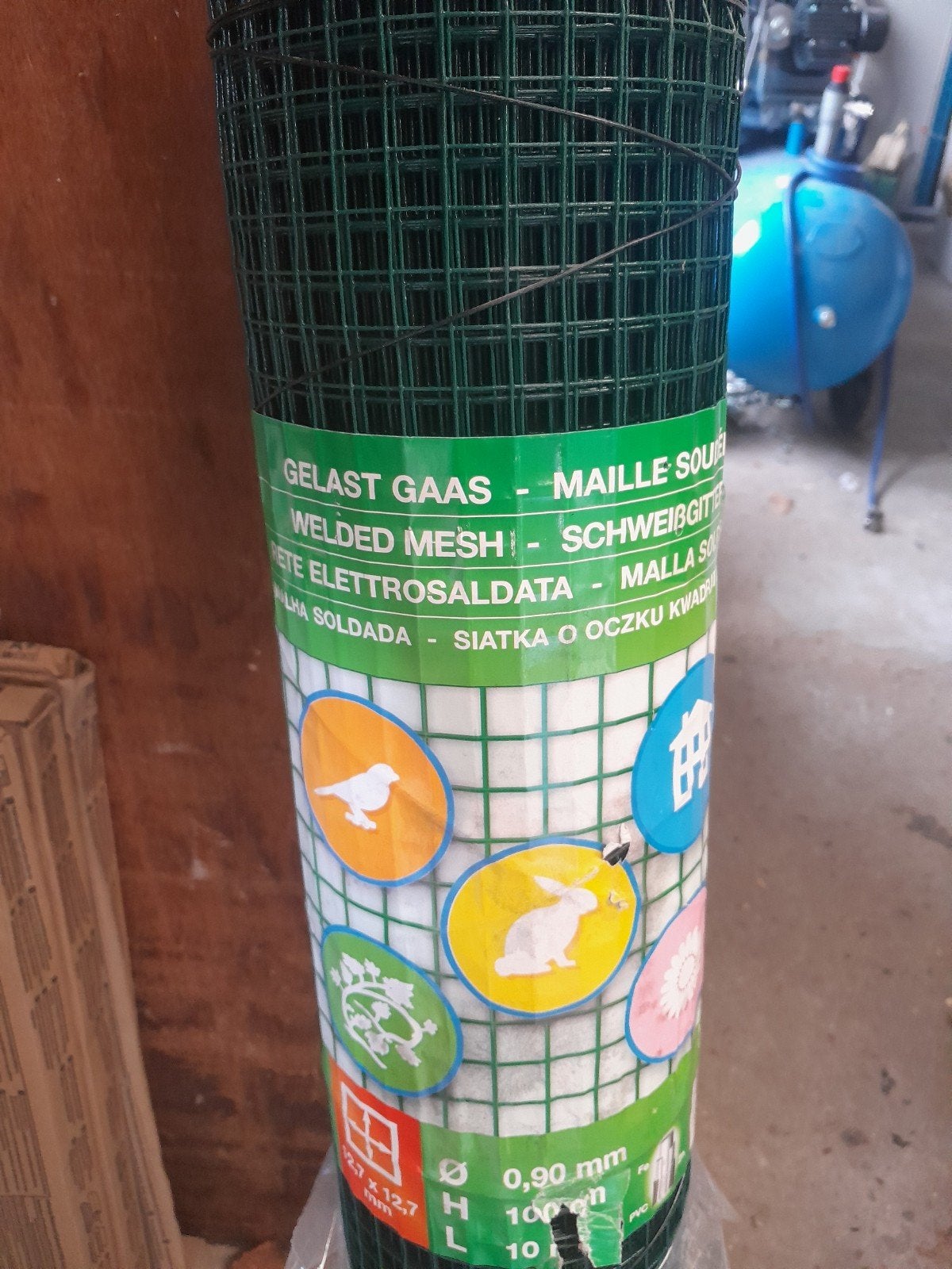 Gelast Gaas Groen - 10m Rol - 100mm Draaddikte, Ophalen, Nieuw