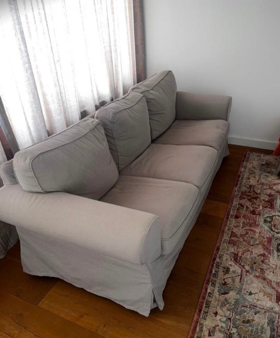 Bank 3-zitsbank Ikea Ektorp, Ophalen, Gebruikt, Driepersoons, 75 tot 100 cm