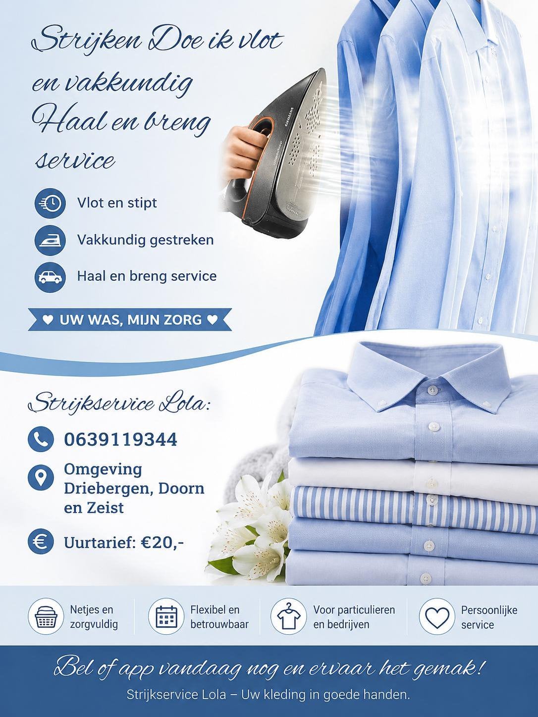 Strijk service, Strijken