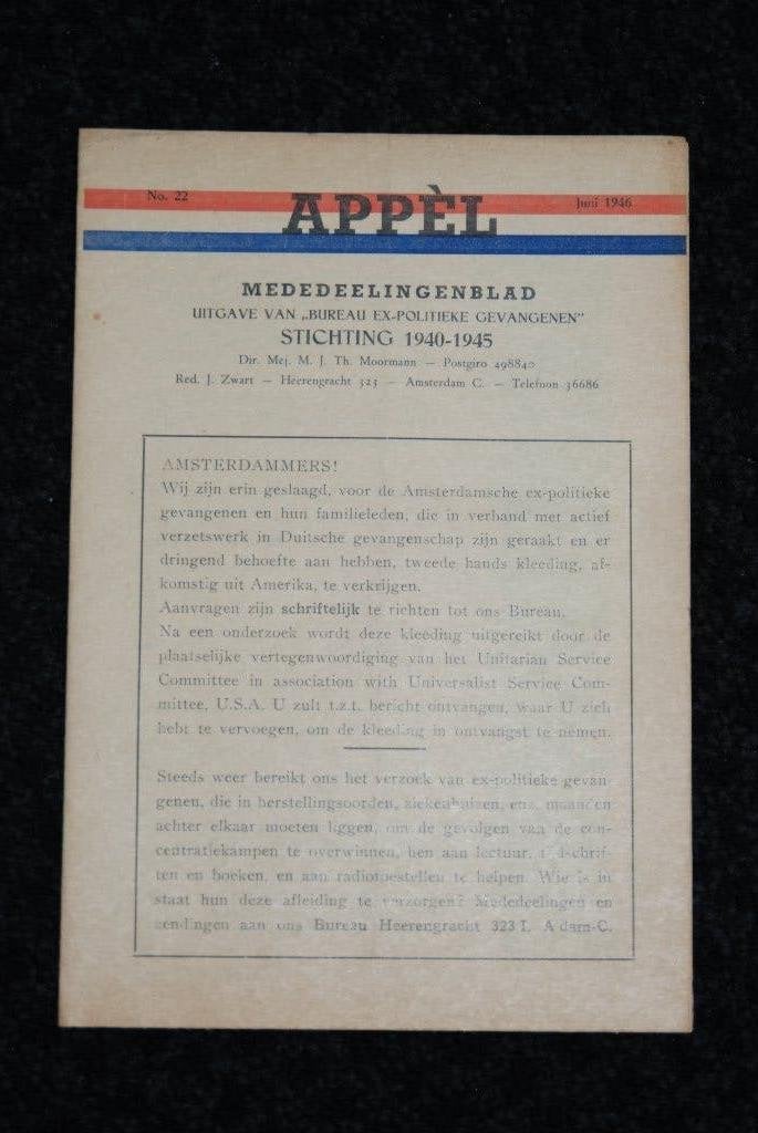Appél Stichting 1940 - 1945, Verzamelen, Militaria | Tweede Wereldoorlog, Ophalen of Verzenden, Overige soorten, Nederland, Boek of Tijdschrift