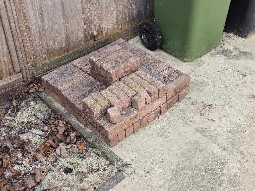 Kleine klinkers / sierstenen 30 x 5 cm (6 cm hoog), Tuin en Terras, Tegels en Klinkers, Ophalen, Gebruikt, Klinkers, Minder dan 5 m²