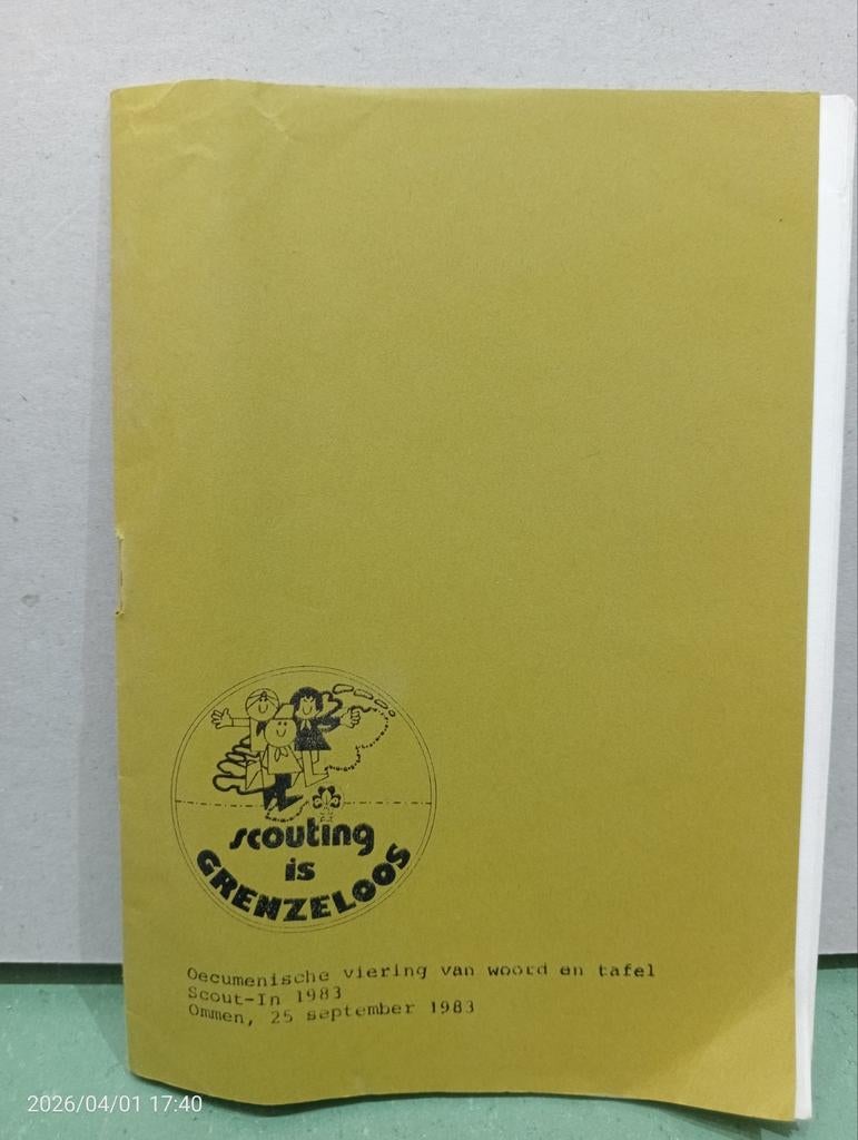 Scout-In 1983, boekje oecumenische viering, Verzamelen, Scouting, Ophalen of Verzenden, Boek of Tijdschrift