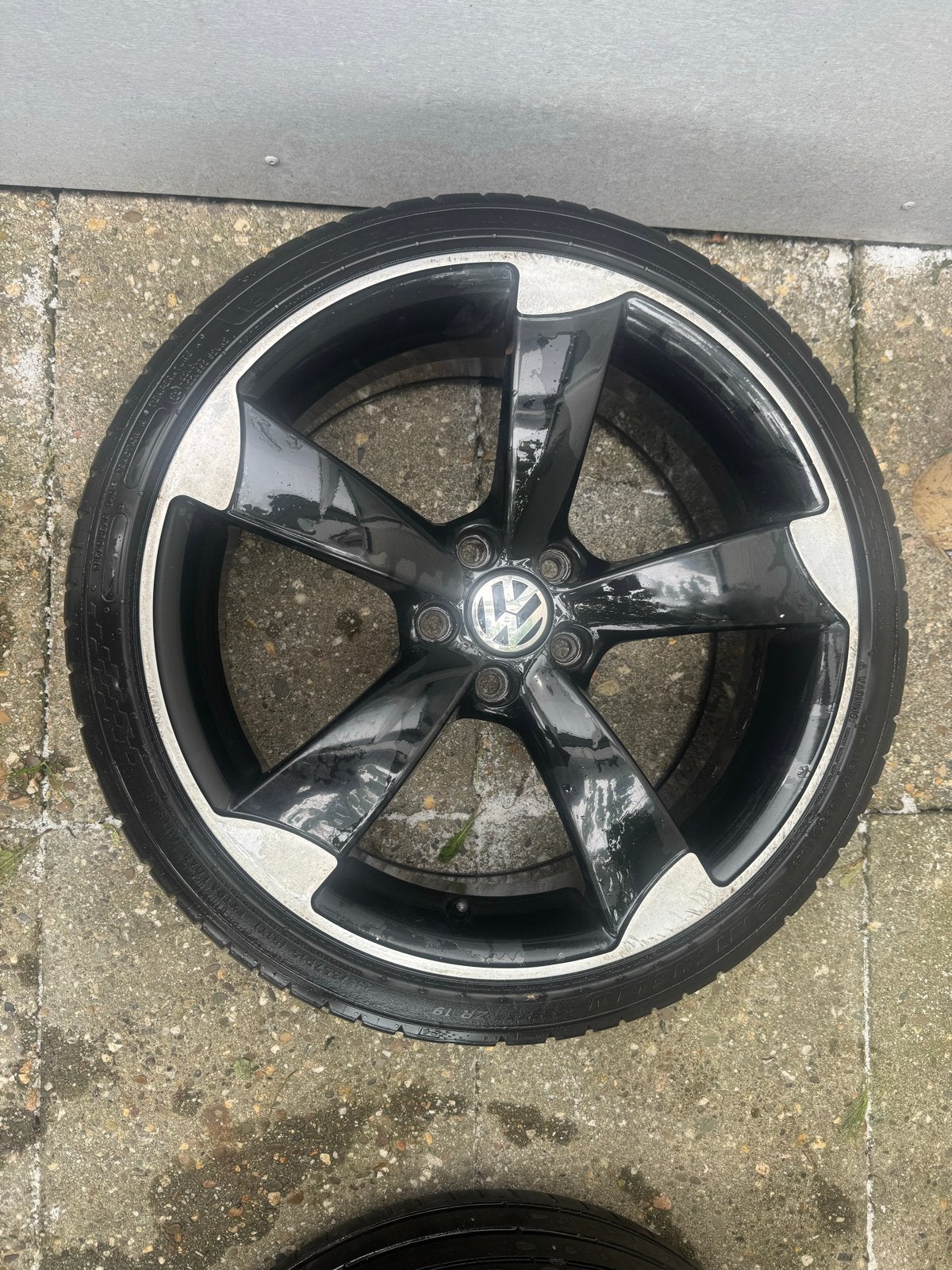 Set van 4 Velgen met Michelin Pilot Sport Banden, 19 inch, Gebruikt, Banden en Velgen, Ophalen of Verzenden