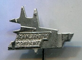 Haagsche courant planetarium misdruk speldje( L_077), Ophalen of Verzenden, Zo goed als nieuw, Transport, Speldje of Pin