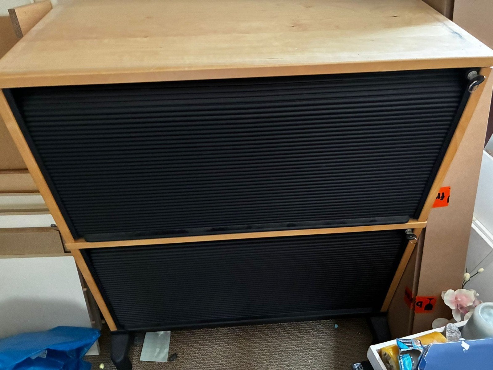 2 archiefkasten van Ikea, Huis en Inrichting, Kasten | Roldeurkasten en Archiefkasten, Ophalen, Gebruikt, 50 tot 100 cm, Met slot
