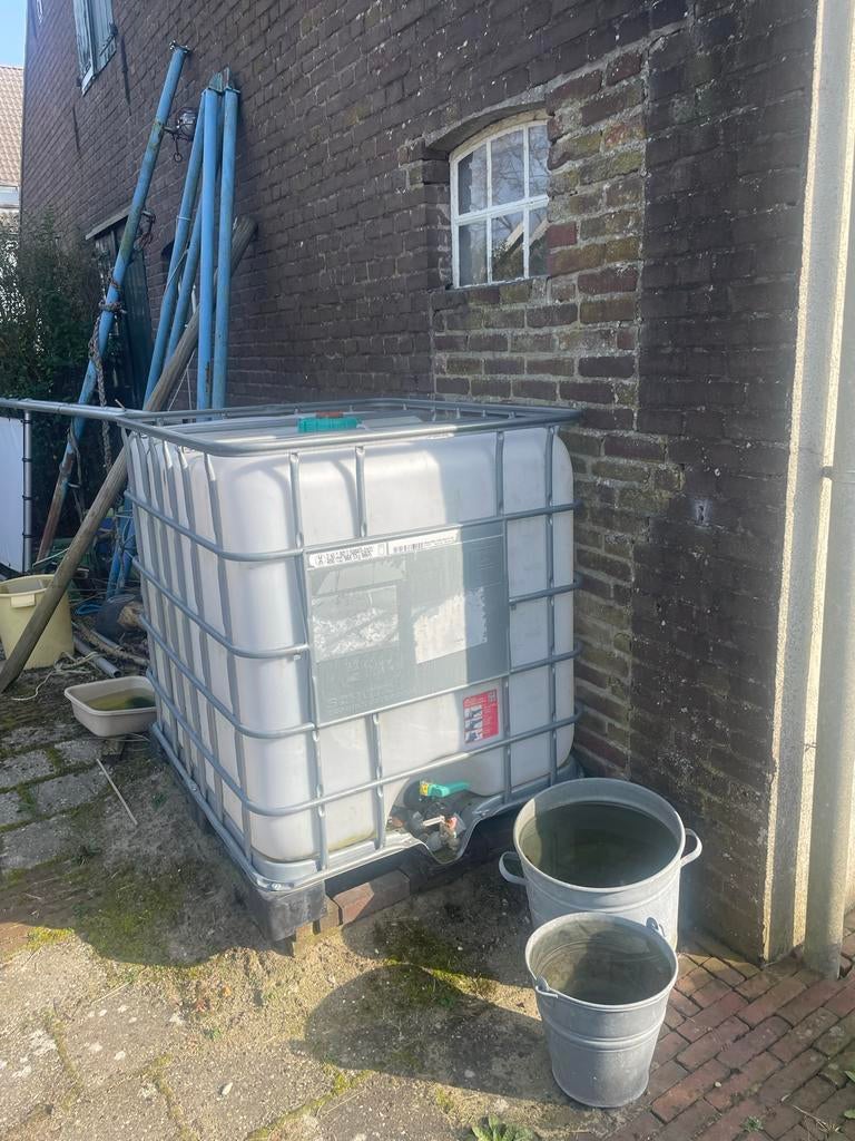 IBC Watertank 1000L - Ideaal voor regenwateropvang, Ophalen, Kunststof, Gebruikt, Met kraantje