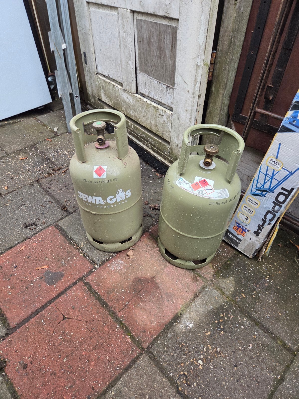 2x gasfles, Ophalen of Verzenden