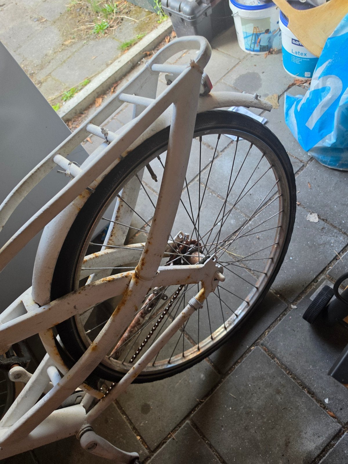 28 inch terugtraprem achterwiel, Ophalen of Verzenden, Gebruikt
