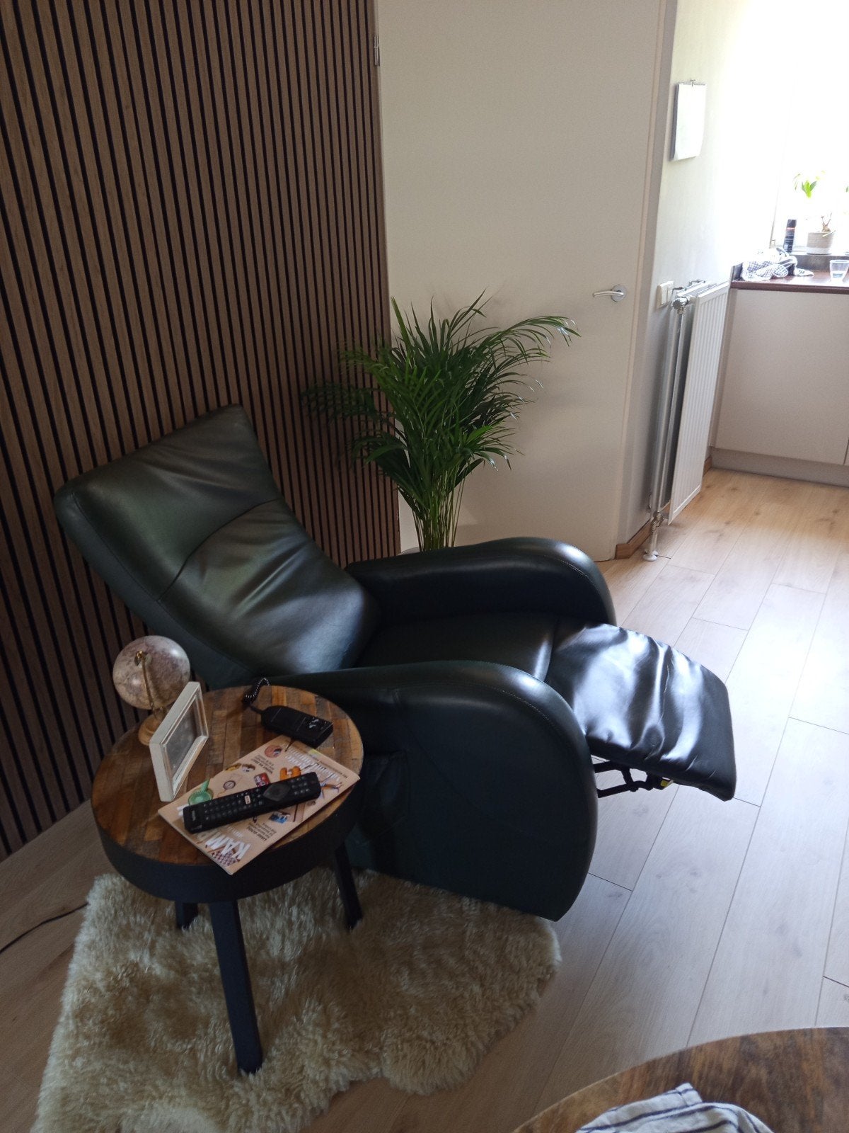 elektrische relaxstoel. leder, groen, echt als nieuw, Ophalen, Zo goed als nieuw, 50 tot 75 cm, Leer