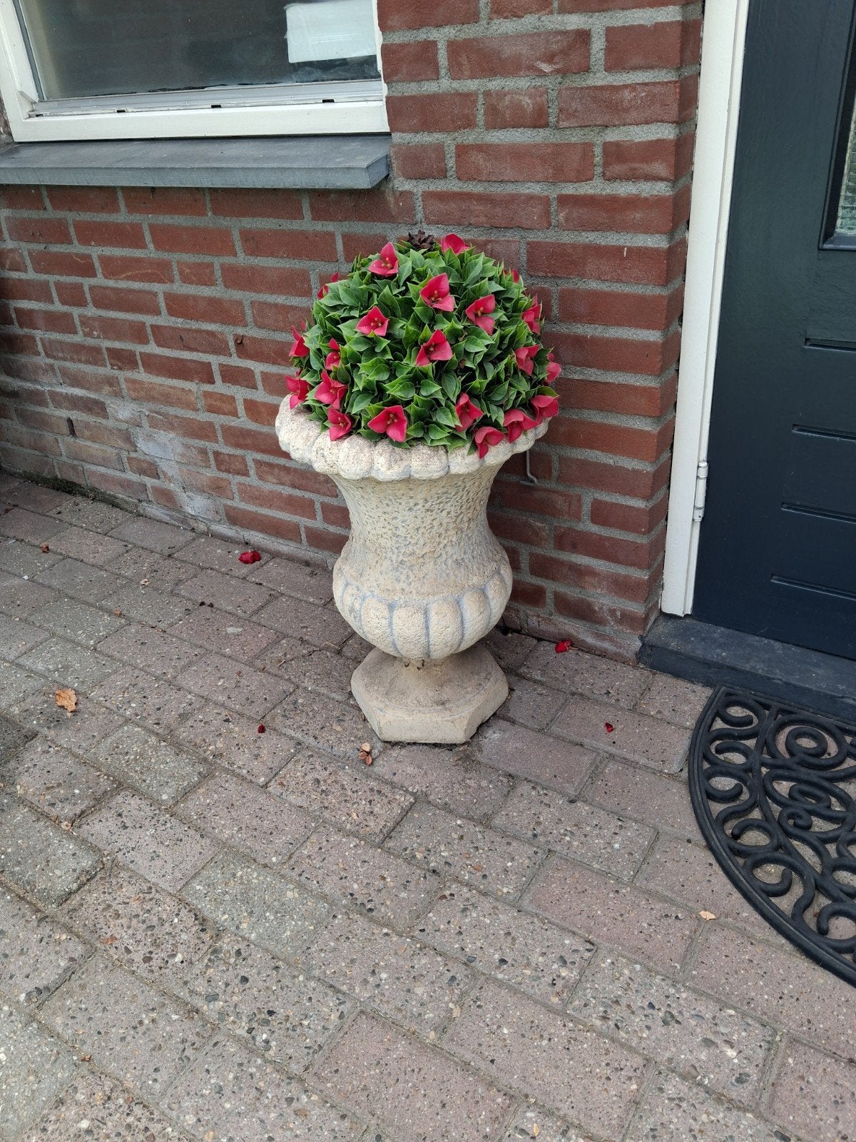 Mooie zware bloempotten - Doe een leuk bod!, Gebruikt, Rond, Beton, Balkon