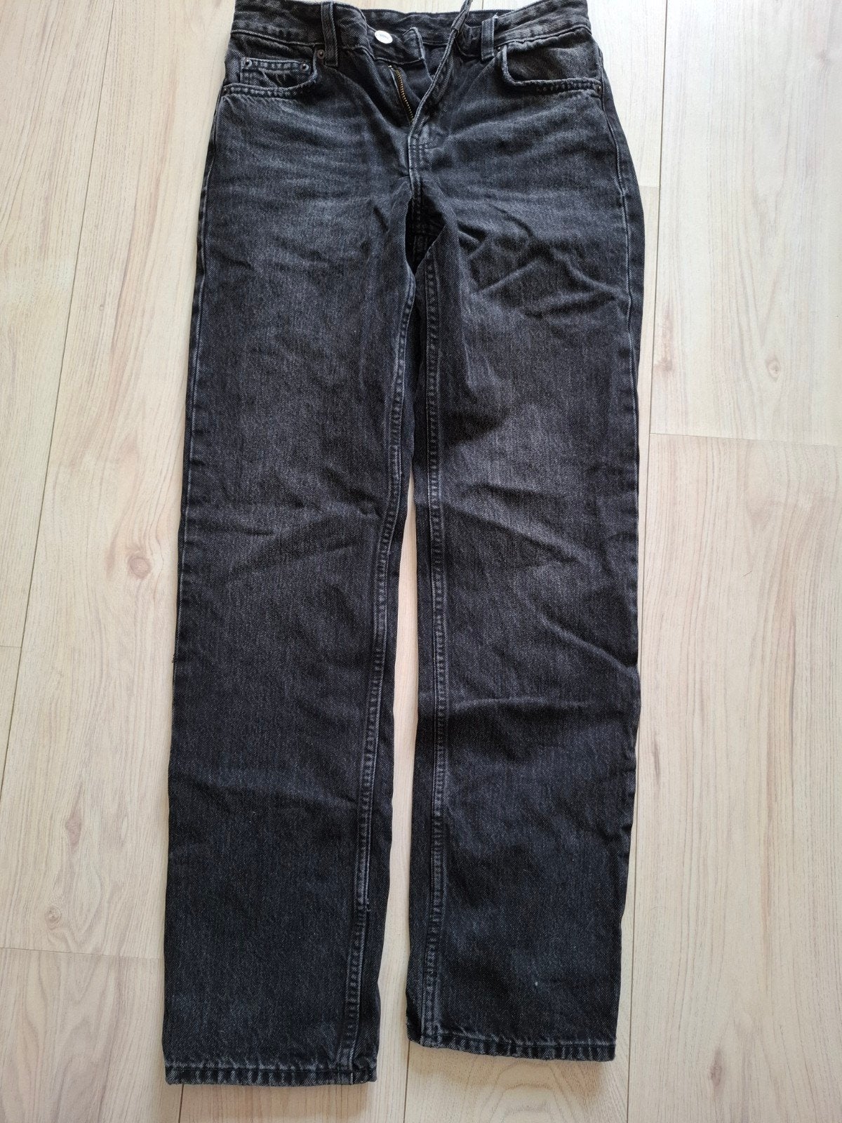 Pull&Bear Zwarte Jeans Maat 34 - Nauwelijks Gedragen, Pull&Bear, Zwart, Ophalen of Verzenden, Zo goed als nieuw