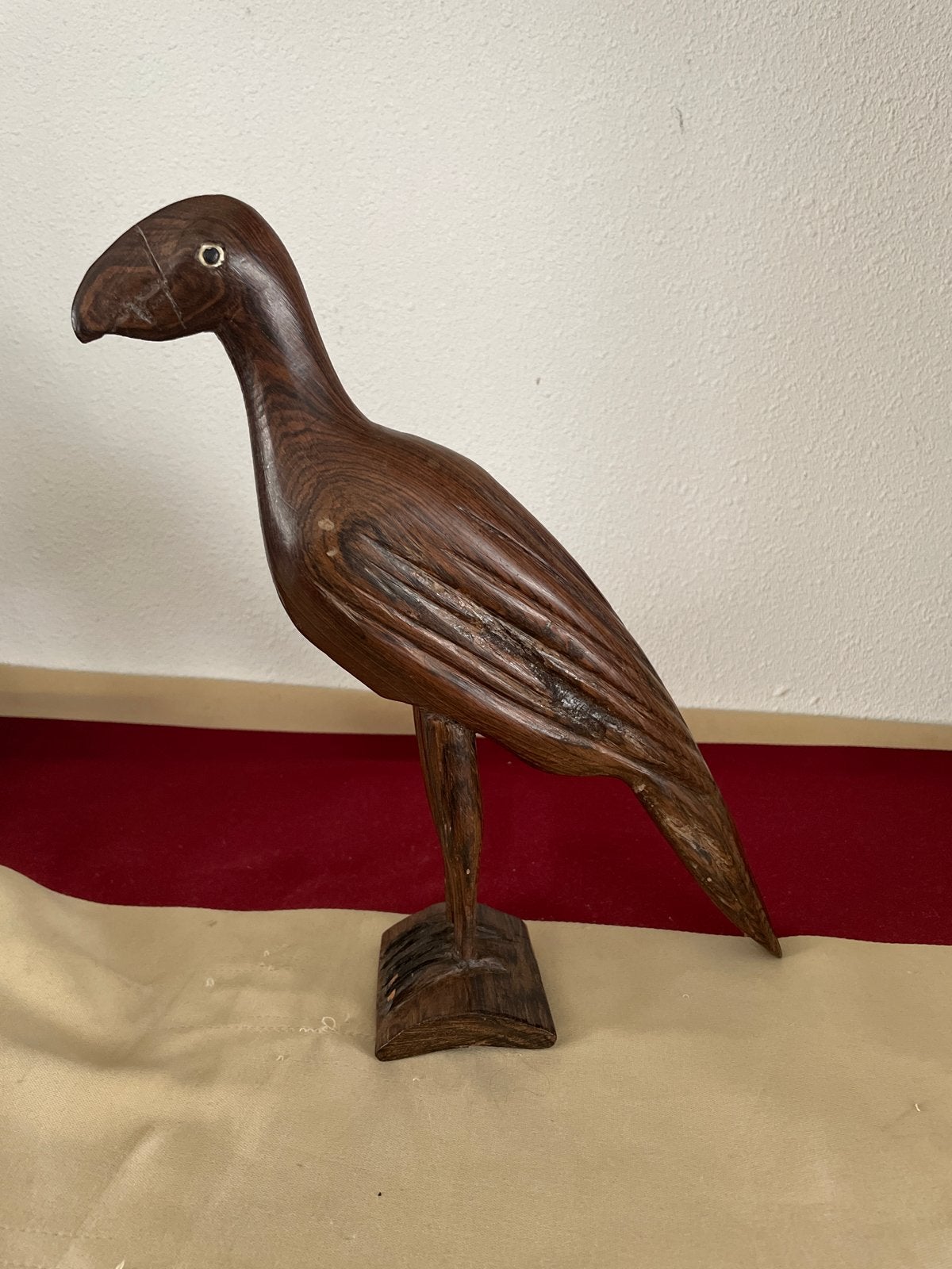 Mooi houten beeld van een vogel, Ophalen of Verzenden, Handgemaakt, 20 - 50 cm, Beeld