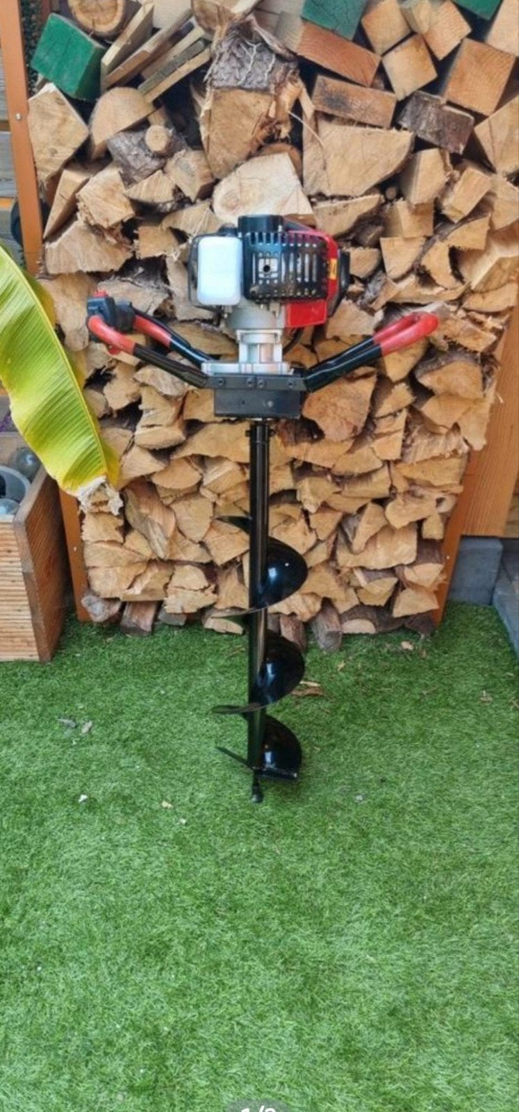 Te huur grondboor/palenboor., Ophalen