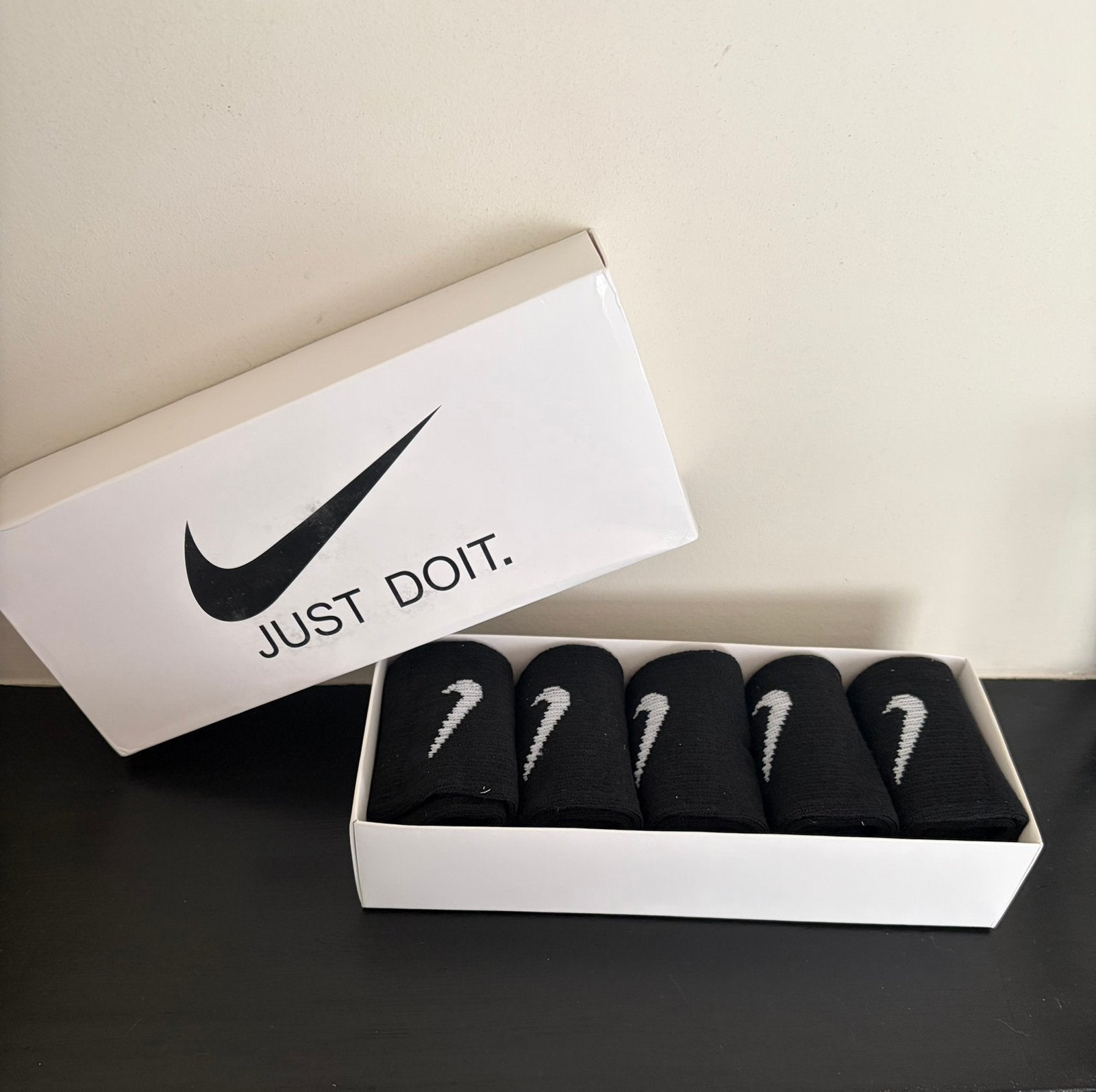 Nike sportsokken 5p Zwart, Kleding | Heren, Sokken en Kousen, Verzenden, Nieuw, Zwart