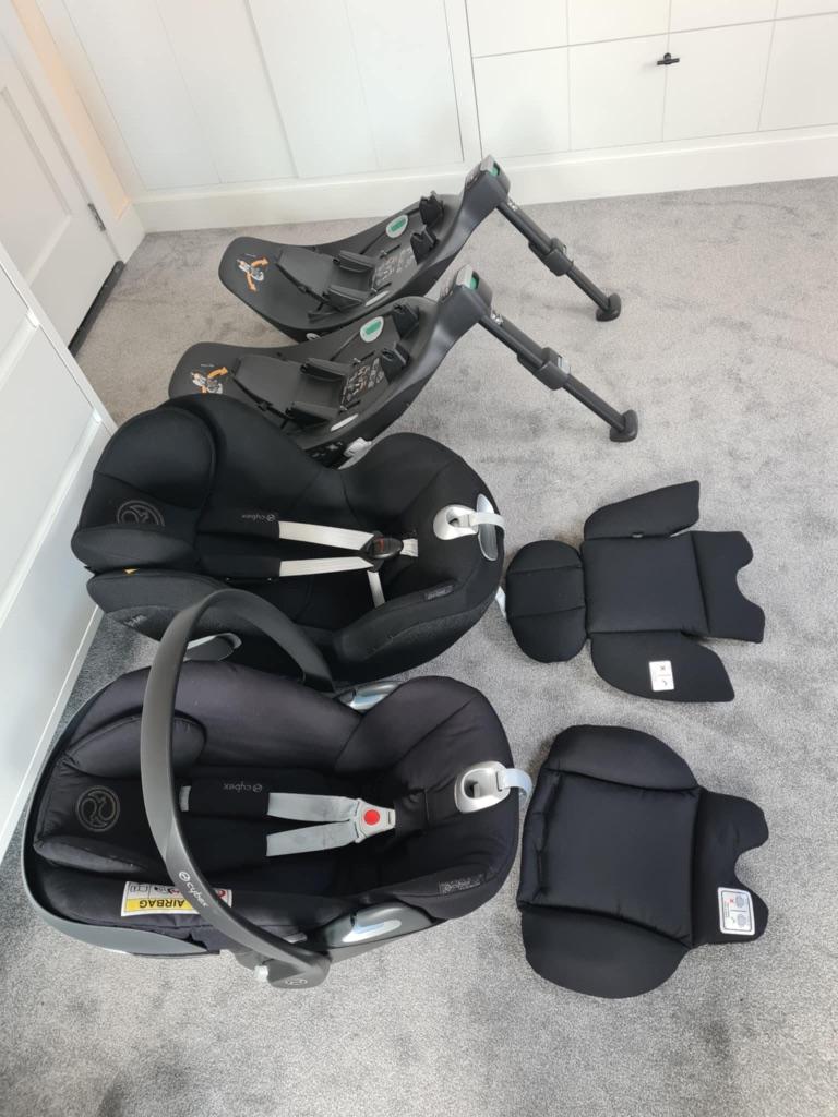 Cybex Sirona en Cybex Cloud Z I size plus 2x bases, Verstelbare rugleuning, Gebruikt, Isofix, 0 t/m 13 kg