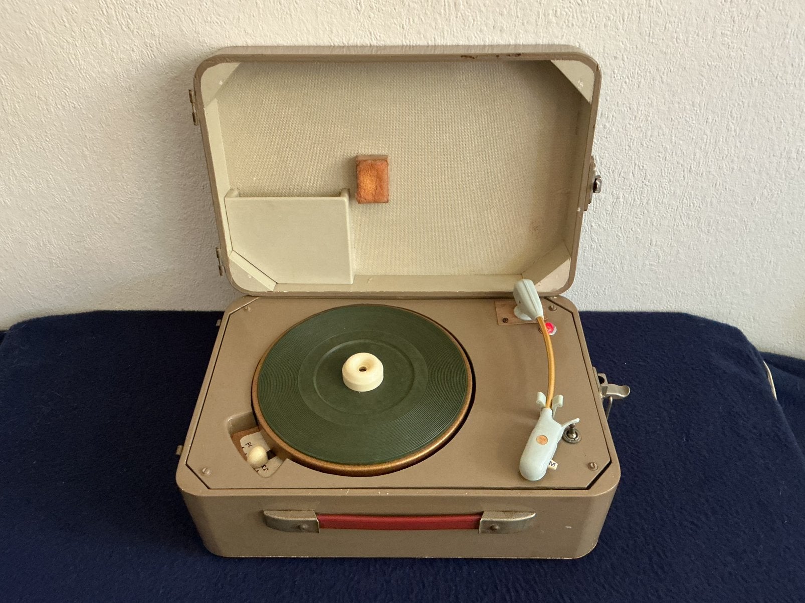 vintage pick-up in koffer- TEPPAZ LYON, Audio, Tv en Foto, Ophalen of Verzenden, Gebruikt, Platenspeler, Overige merken
