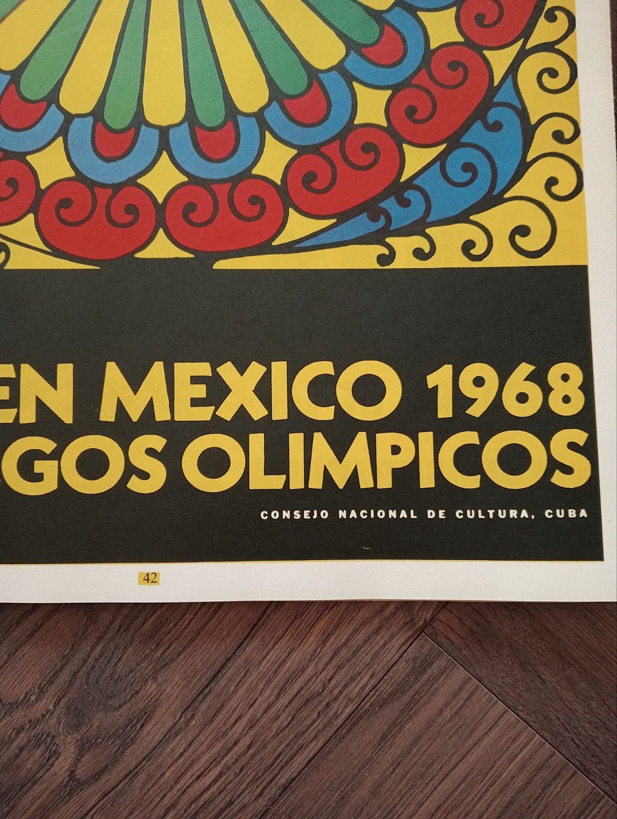 Cubaanse Affiche Olympische spelen Mexico 1968, Ophalen of Verzenden, Gebruikt, Sport