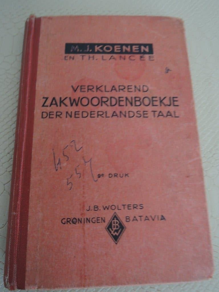 Verklarend zakwoordenboekje der Nederlandse taal uit 1942, Boeken, Gelezen, Koenen of Wolters, Nederlands, Ophalen of Verzenden