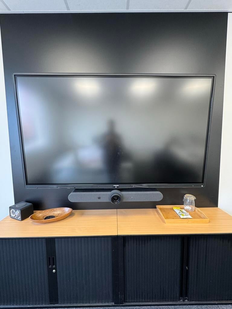 CTOUCH 75” touchscreen 4K scherm + Logitech Rally Bar set, Audio, Tv en Foto, LED, 50 Hz, Zo goed als nieuw, 100 cm of meer